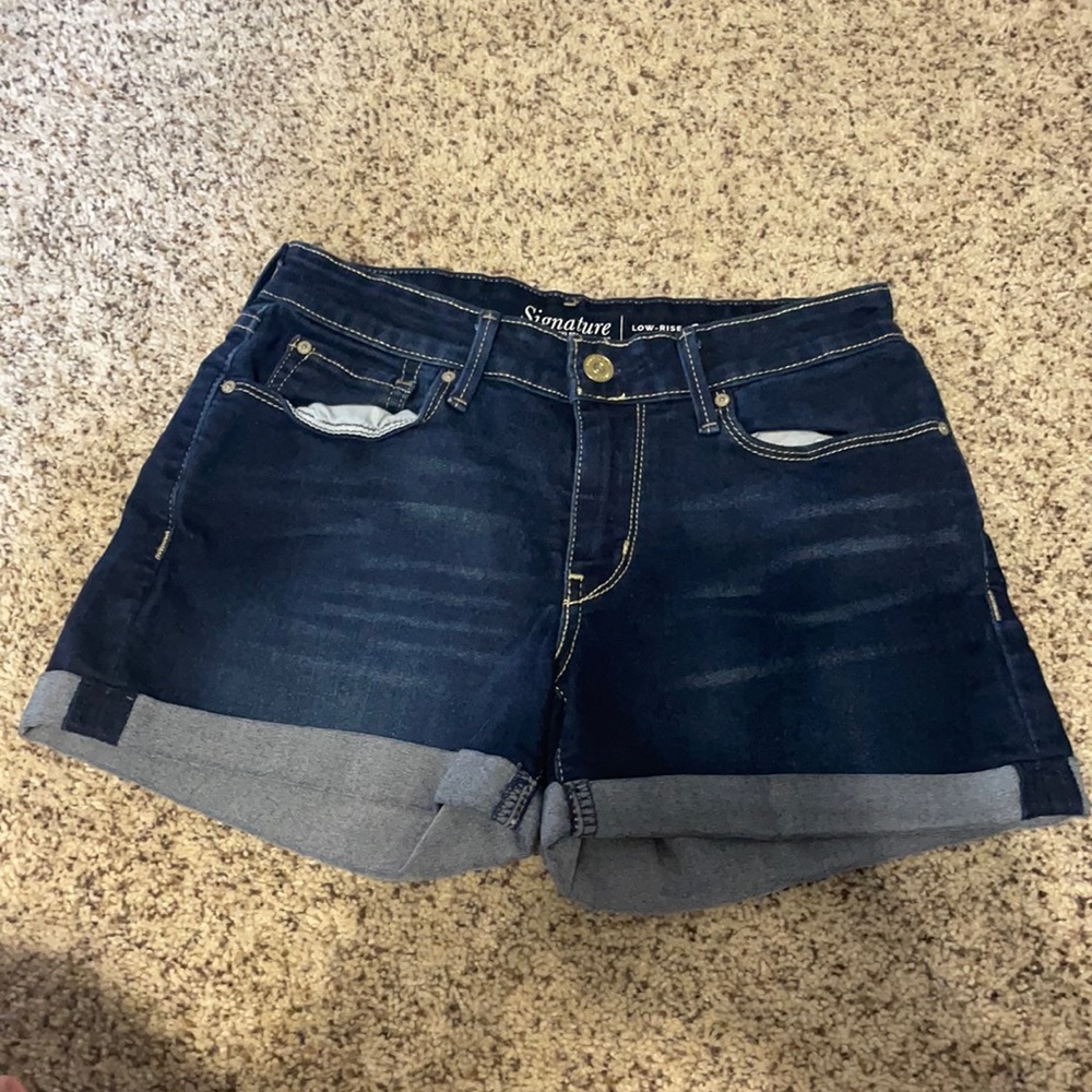 blue jean shorts
